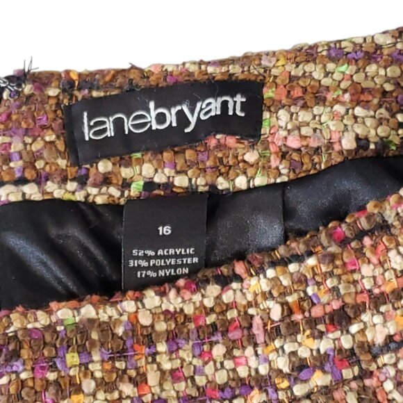 Lane Bryant Women's A-Line Multicolor Tweed Skirt 16 - Picture 3 of 4
